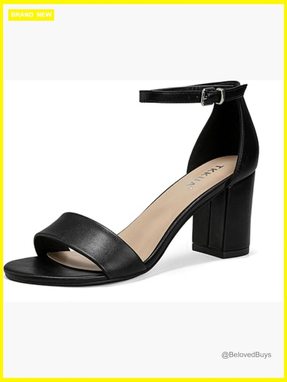 Strappy High Heel Sandals 3-Inch Block Heel Wedding Prom Dress Shoes